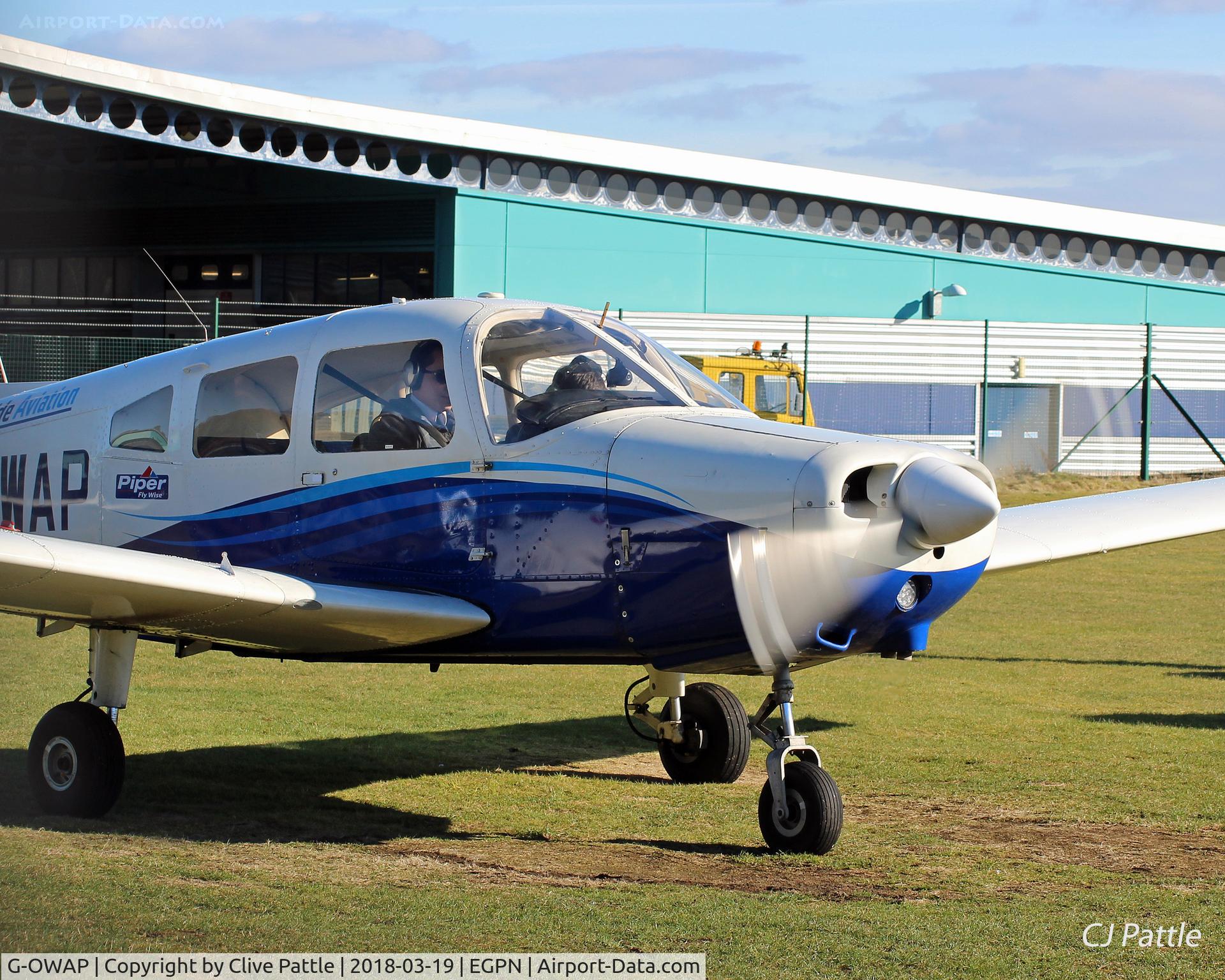 G-OWAP, 1977 Piper PA-28-161 Cherokee Warrior II C/N 28-7816314, Close up at Dundee