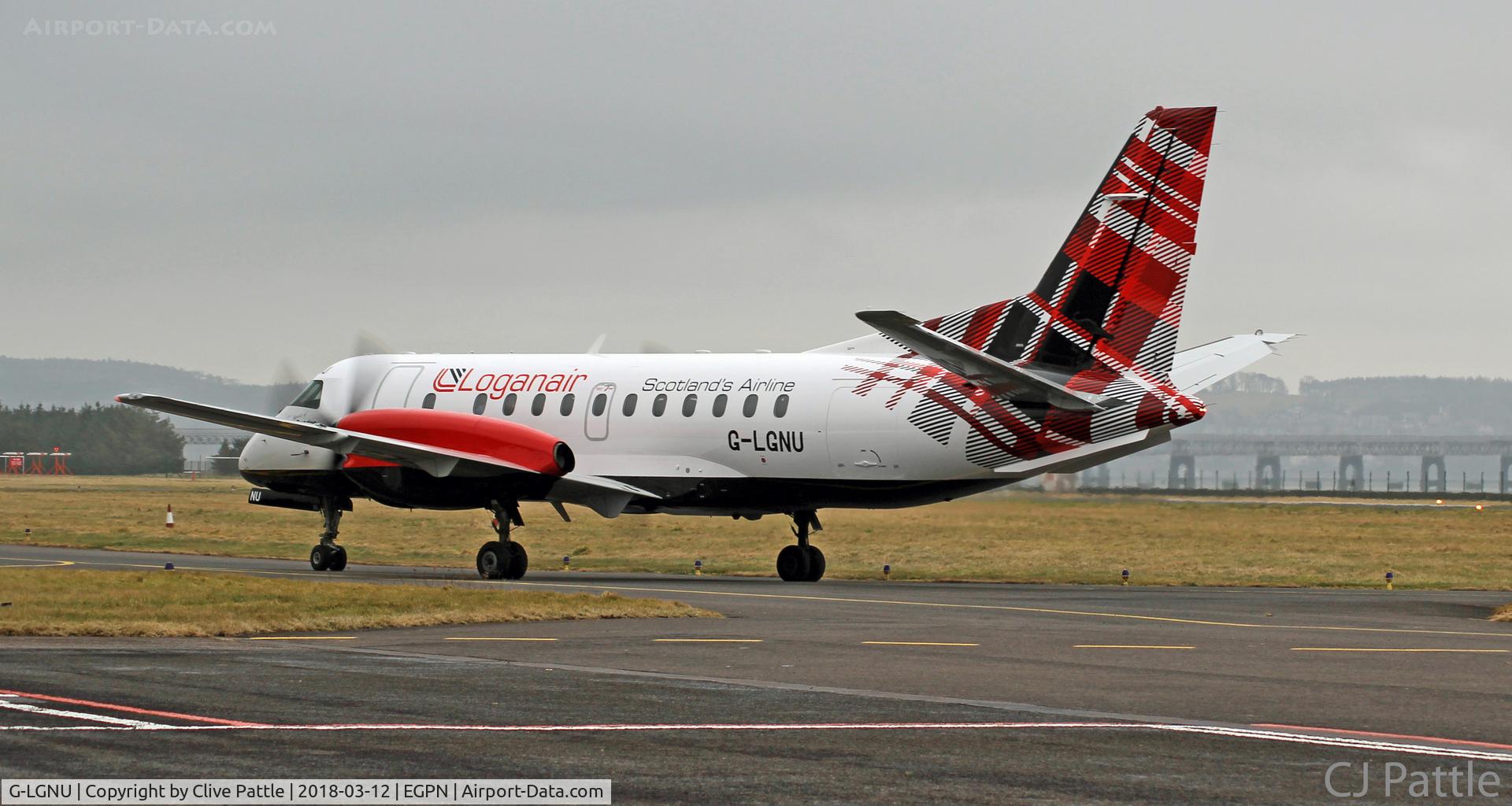 G-LGNU, 1991 Saab 340B C/N 340B-223, Taxy to gate at Dundee