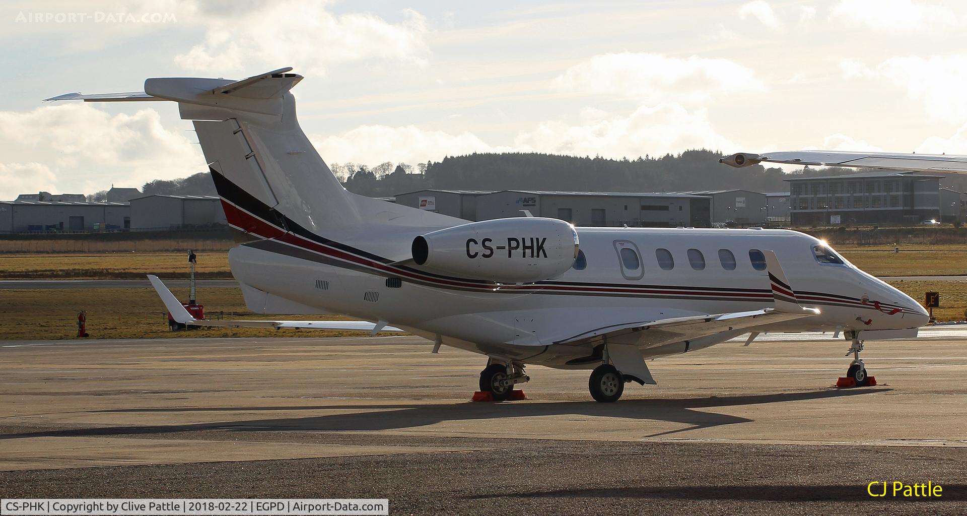 CS-PHK, 2017 Embraer EMB-505 Phenom 300 C/N 50500433, Parked at Aberdeen