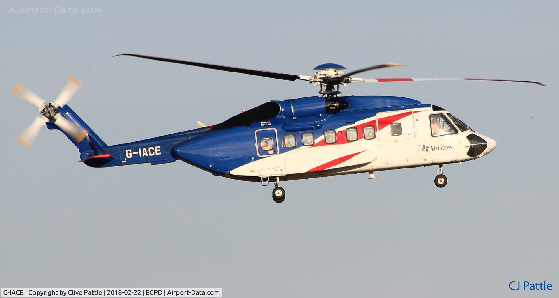 G-IACE, 2007 Sikorsky S-92A C/N 920066, In action at Aberdeen