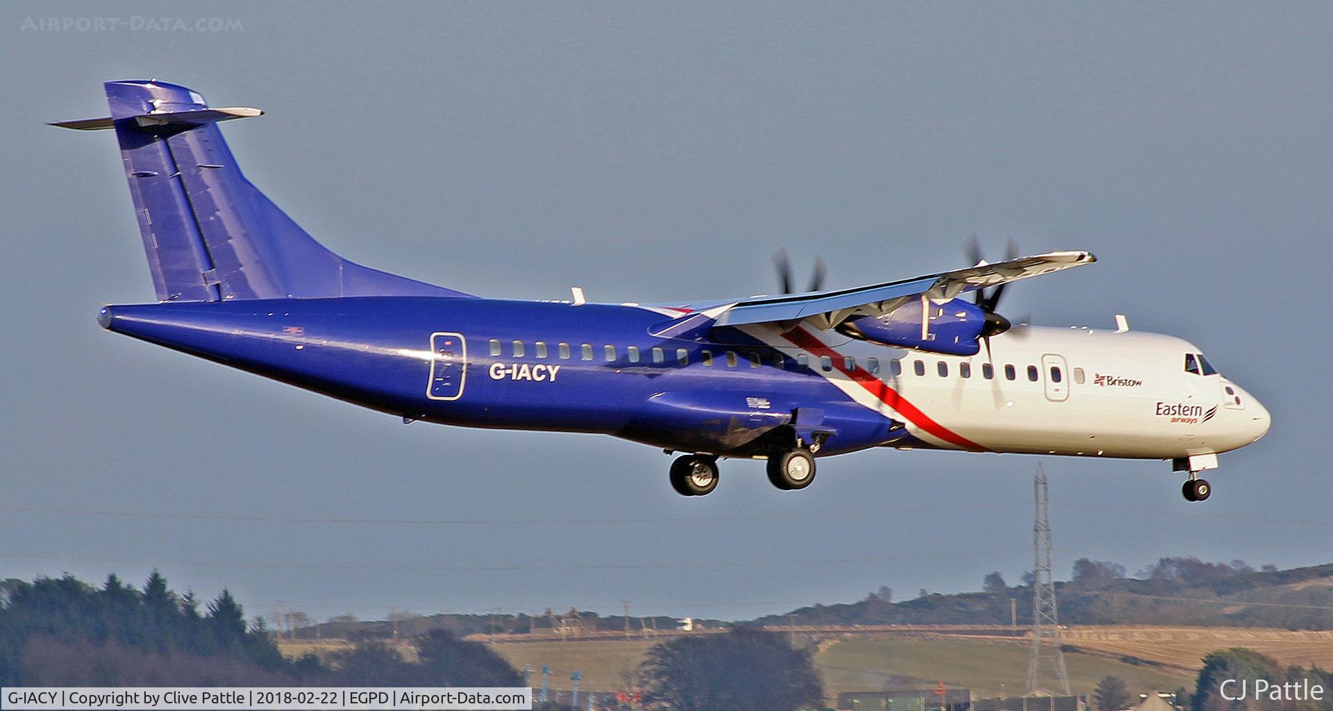 G-IACY, 2017 ATR 72-212 C/N 1448, Landing Aberdeen