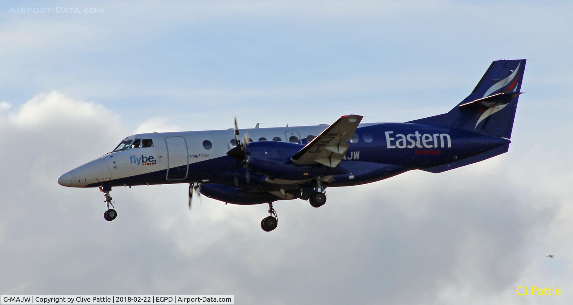 G-MAJW, 1993 British Aerospace Jetstream 41 C/N 41015, in action at Aberdeen