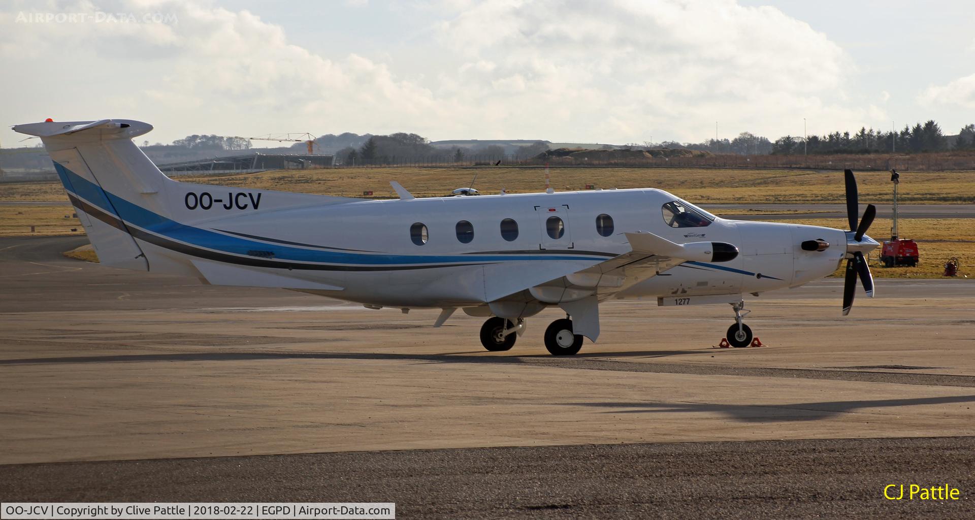 OO-JCV, 2011 Pilatus PC-12/47E C/N 1277, Parked at Aberdeen