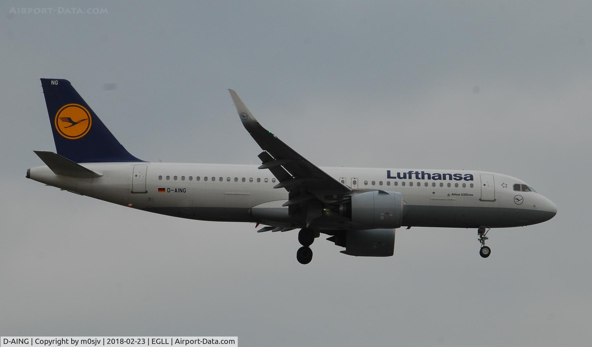 D-AING, 2017 Airbus A320-271N C/N 7588, Taken from the threshold of 29L