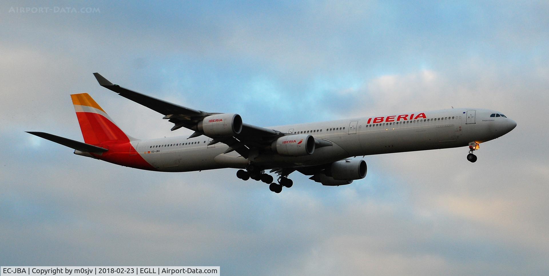EC-JBA, 2004 Airbus A340-642 C/N 606, Taken from the threshold of 29L