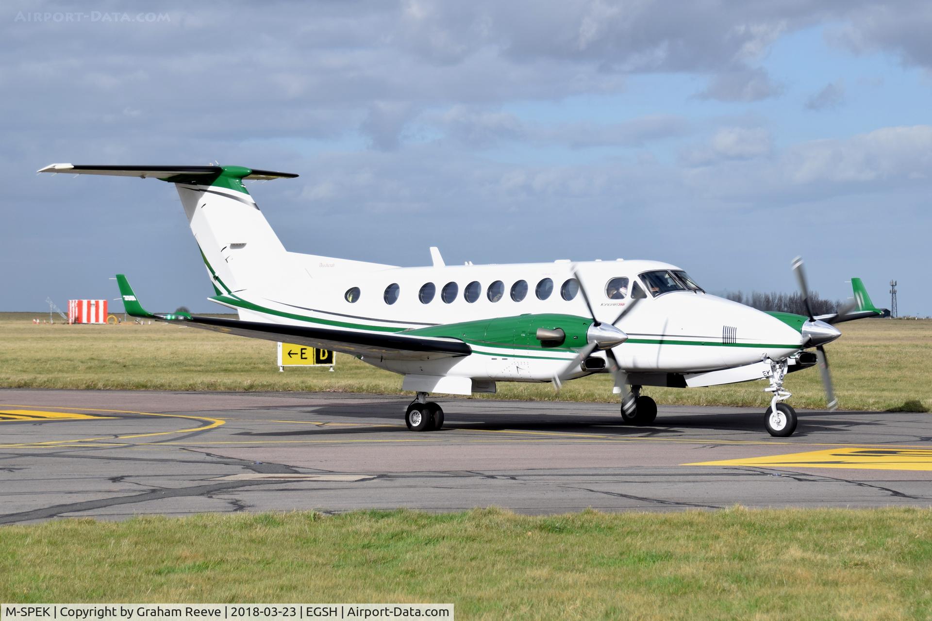 M-SPEK, 2013 Beech B300 (B350i) King Air King Air C/N FL-959, Departing from Norwich.