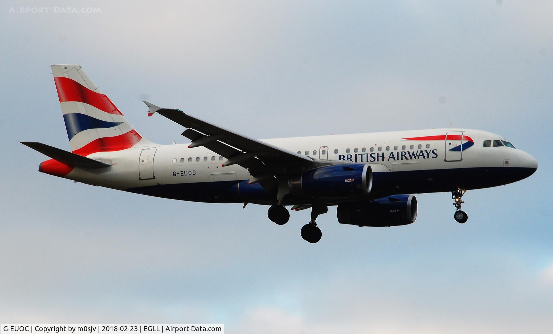 G-EUOC, 2001 Airbus A319-131 C/N 1537, Taken from the threshold of 29L