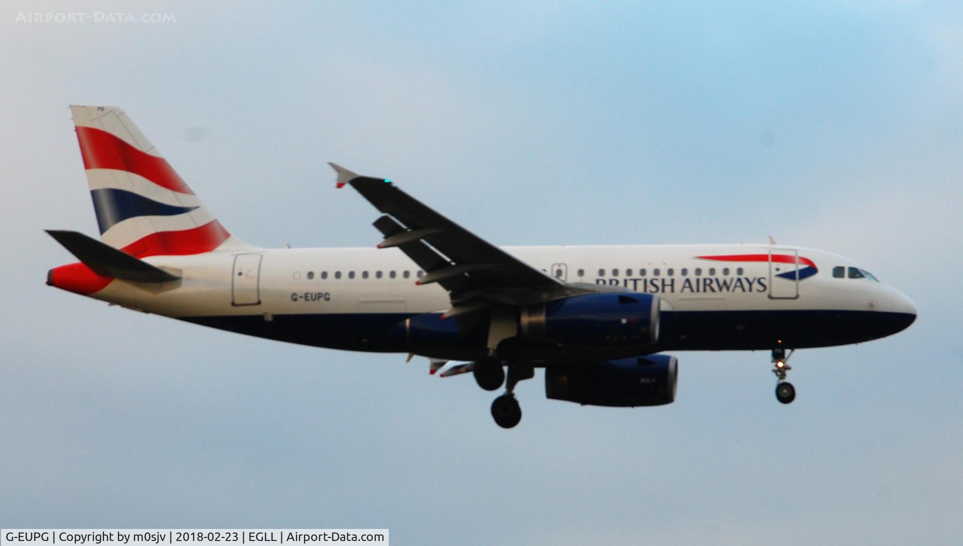 G-EUPG, 2000 Airbus A319-131 C/N 1222, Taken from the threshold of 29L