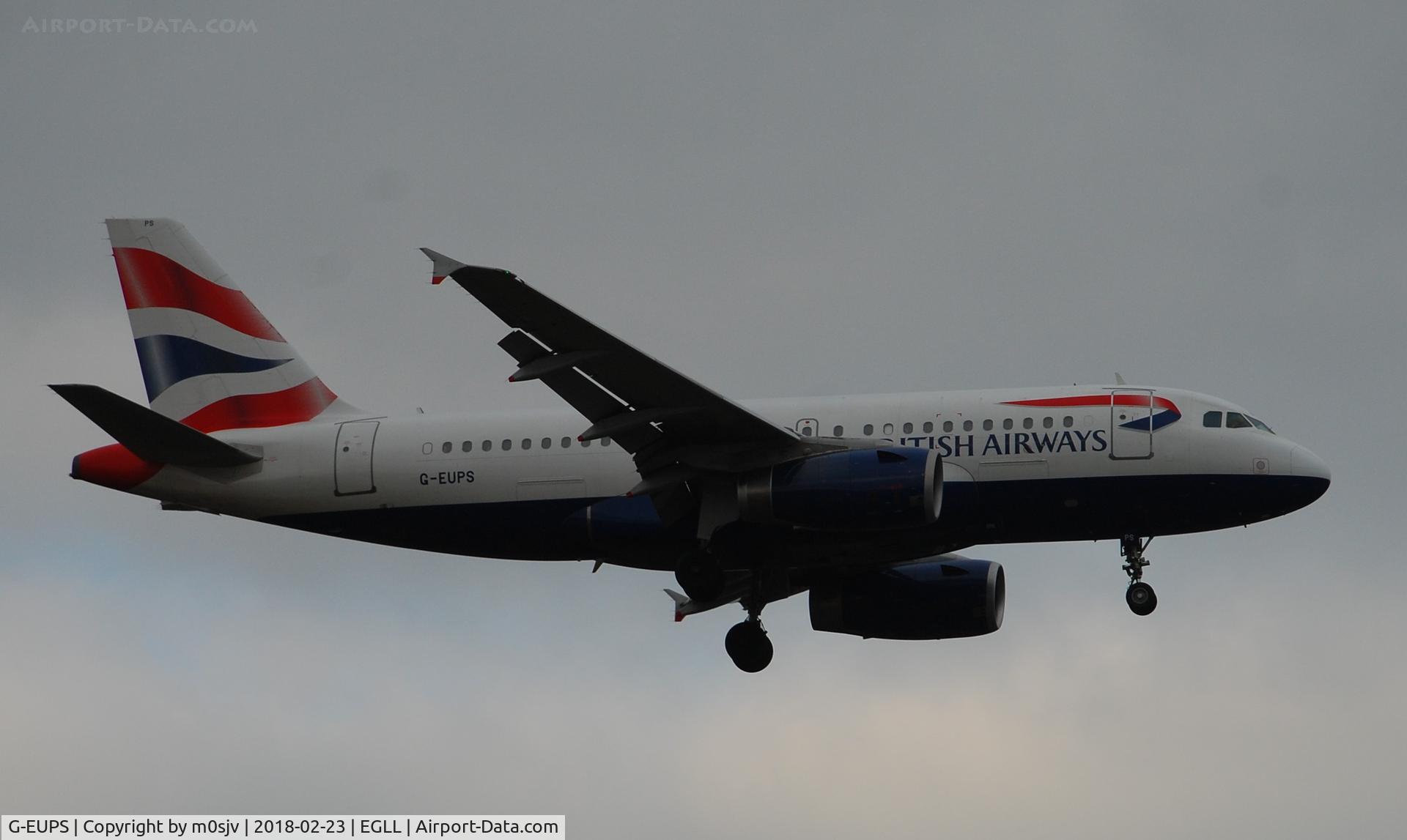 G-EUPS, 2000 Airbus A319-131 C/N 1338, Taken from the threshold of 29L