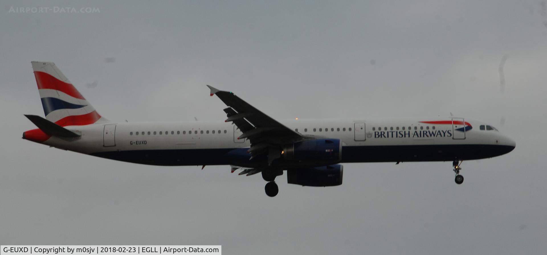G-EUXD, 2004 Airbus A321-231 C/N 2320, Taken from the threshold of 29L
