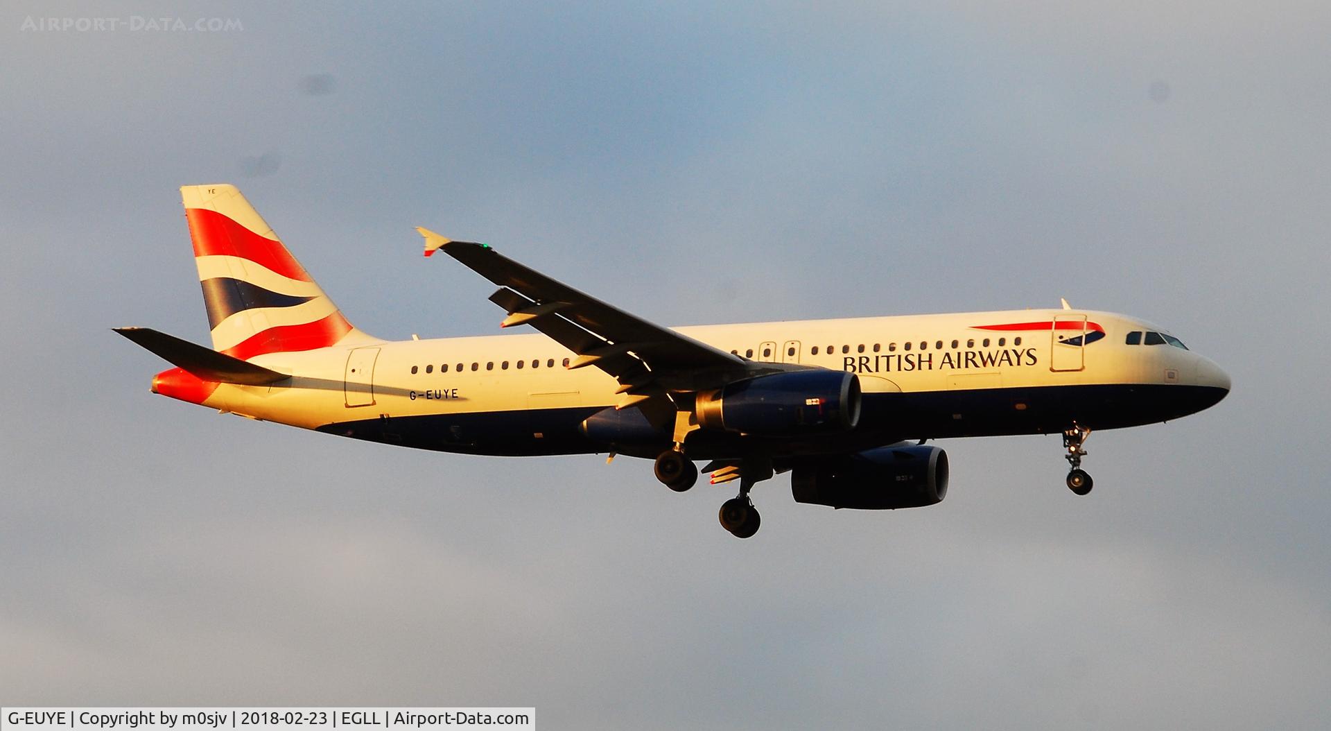 G-EUYE, 2009 Airbus A320-232 C/N 3912, Taken from the threshold of 29L