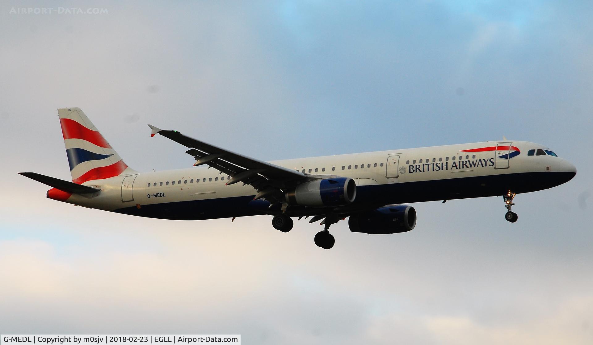 G-MEDL, 2006 Airbus A321-231 C/N 2653, Taken from the threshold of 29L
