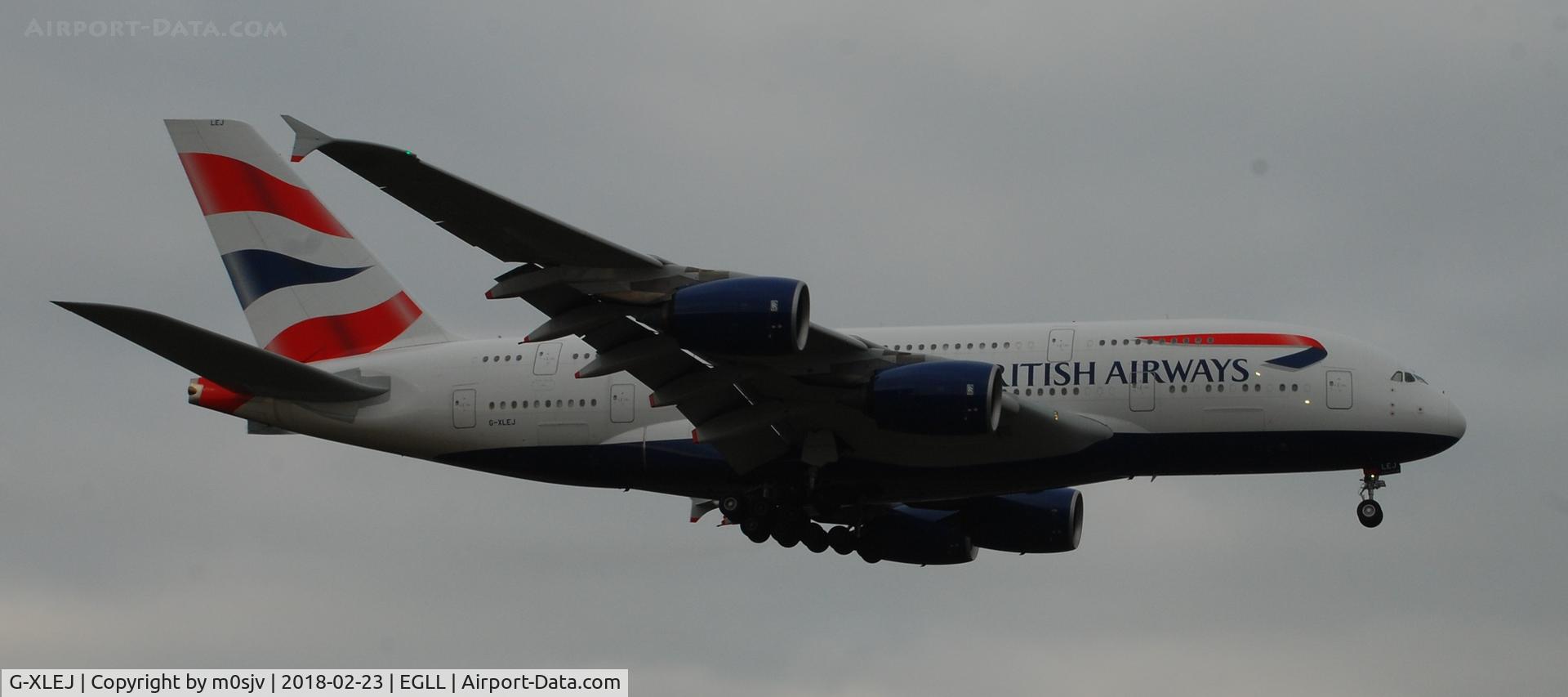 G-XLEJ, 2015 Airbus A380-841 C/N 192, Taken from the threshold of 29L