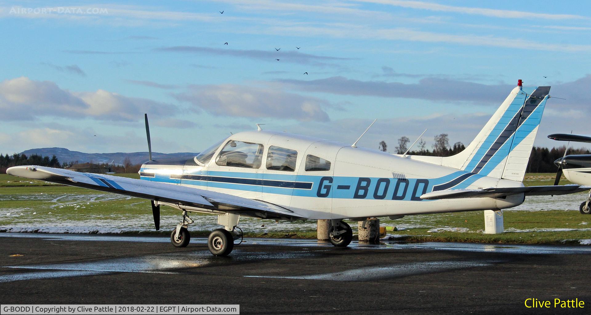 G-BODD, 1988 Piper PA-28-161 Cherokee Warrior II C/N 2816040, At Perth EGPT