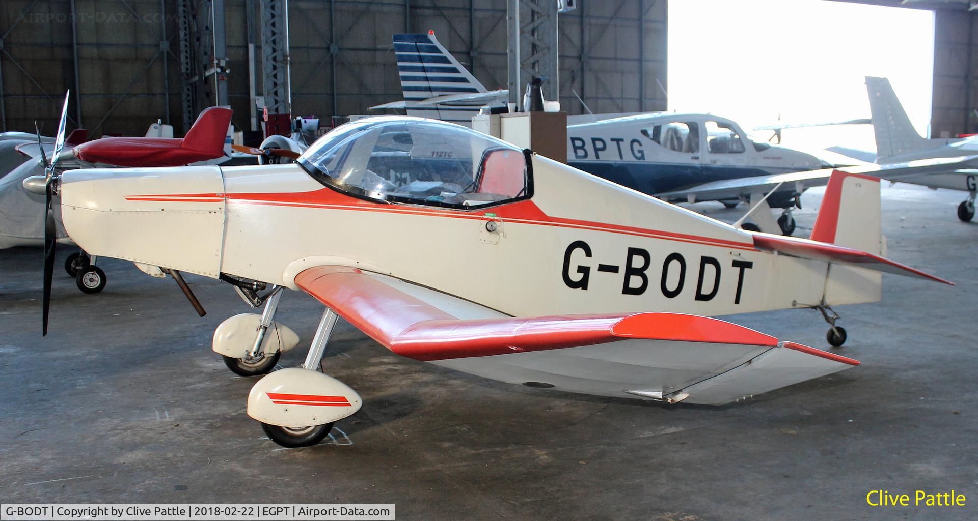 G-BODT, 1988 Jodel D-18 C/N PFA 169-11290, Hangared at Perth EGPT