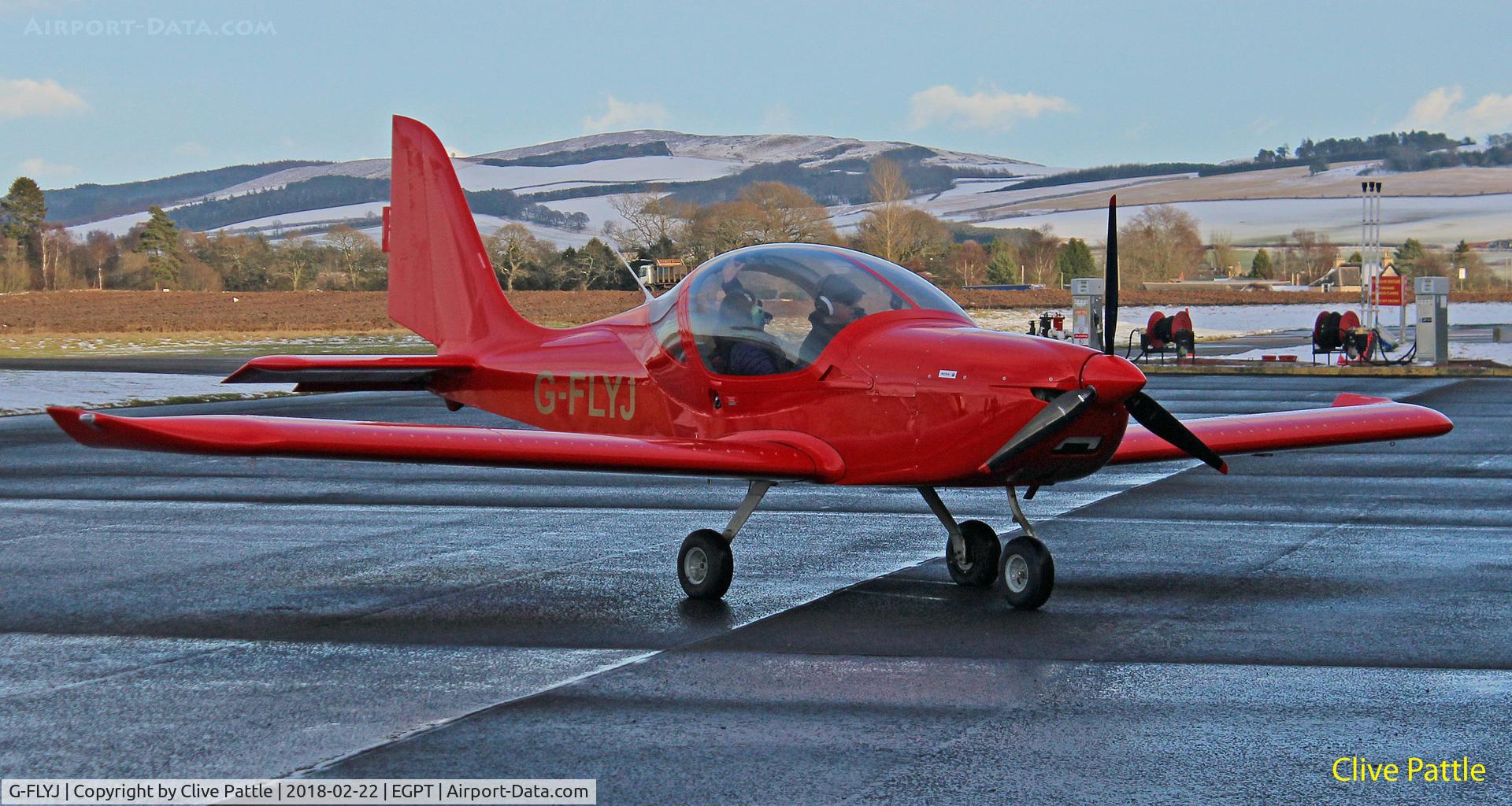 G-FLYJ, 2014 Aerotechnik EV-97 Eurostar SL C/N 2014-4211, At Perth EGPT