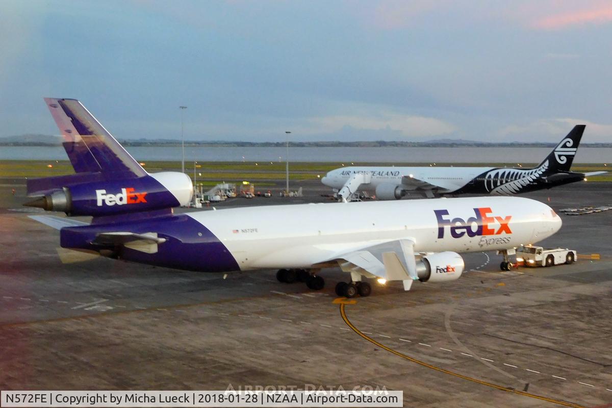 N572FE, 2003 McDonnell Douglas MD-11F C/N 48755, At AKL