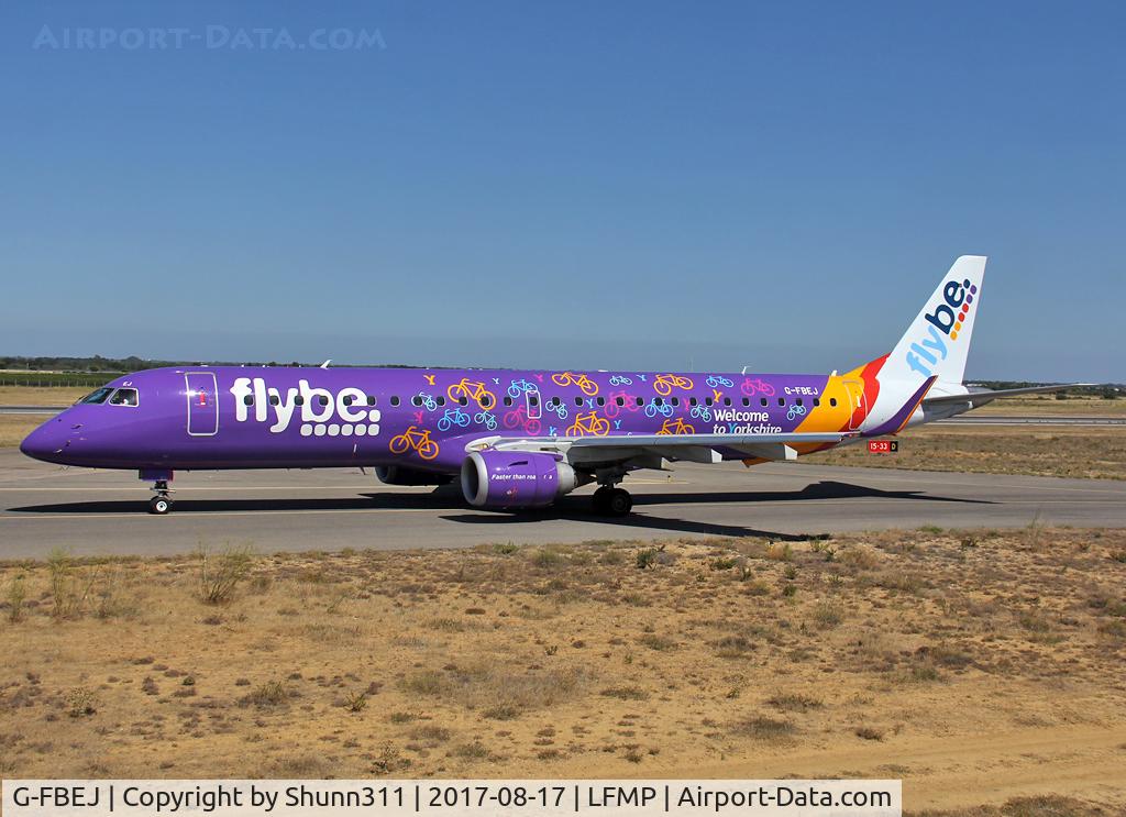 G-FBEJ, 2007 Embraer 195LR (ERJ-190-200LR) C/N 19000155, Taxiing holding point rwy 15 for departure