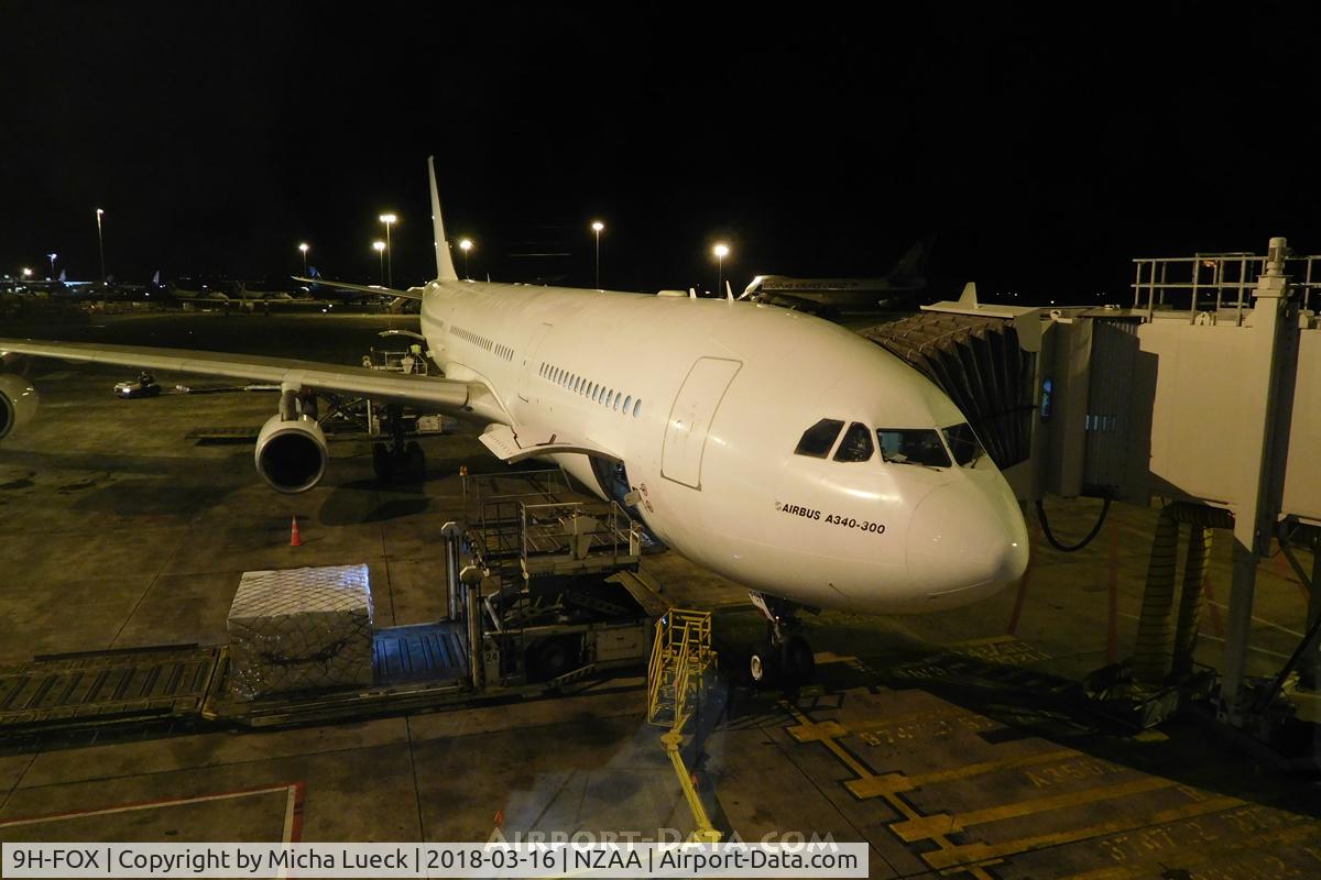 9H-FOX, 1997 Airbus A340-313 C/N 185, Air NZ chartered this HiFly A340-300 (and 9H-SUN) for a few months to cover for the B787-9 aircraft that were grounded due to RR engine issues.