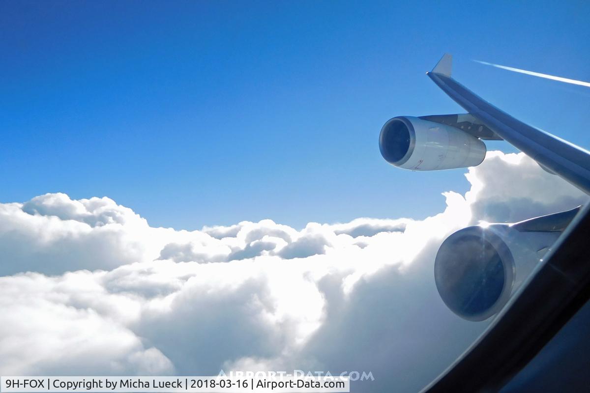 9H-FOX, 1997 Airbus A340-313 C/N 185, Steep turn and condensation (AKL-SYD)