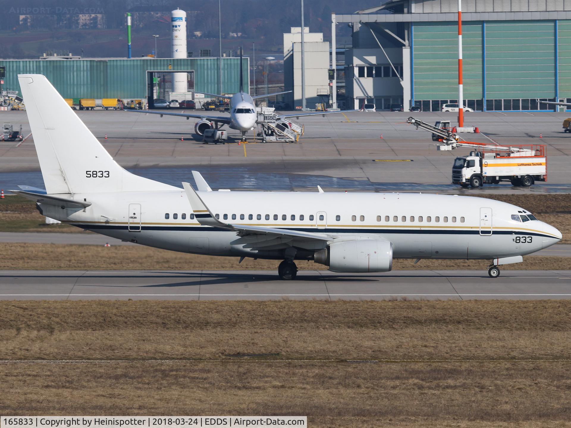 165833, 2002 Boeing C-40A (737-7AF) Clipper C/N 32597, 165833 at Stuttgart Airport.