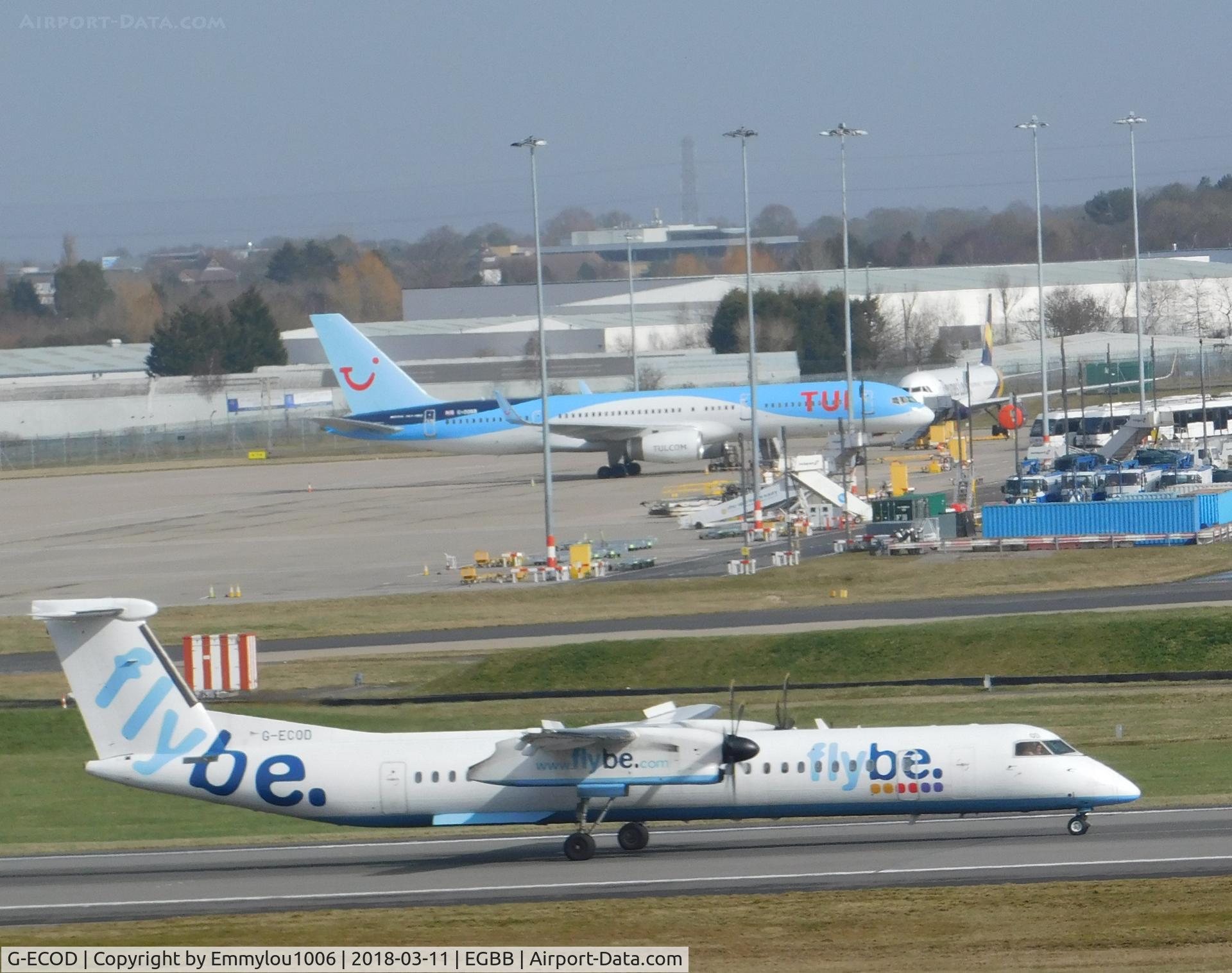 G-ECOD, 2008 De Havilland Canada DHC-8-402Q Dash 8 C/N 4206, from freeport car park