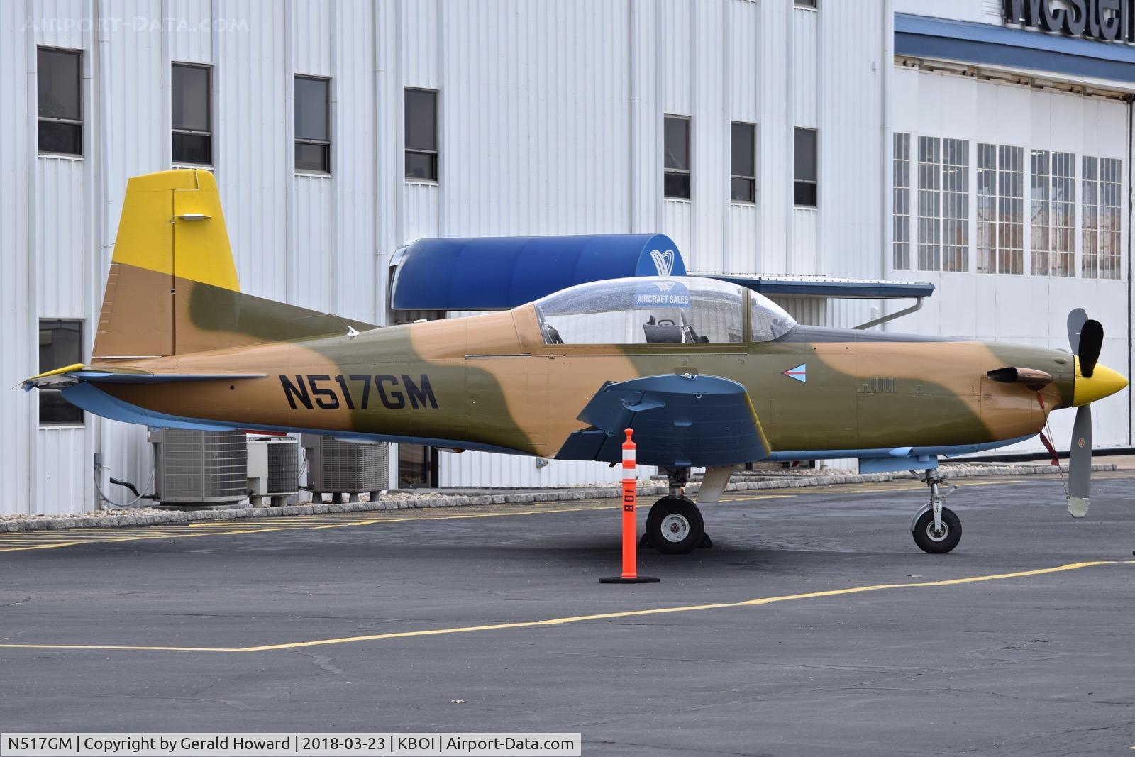 N517GM, 1982 Pilatus PC-7 C/N 395, Parked on the south GA ramp.
