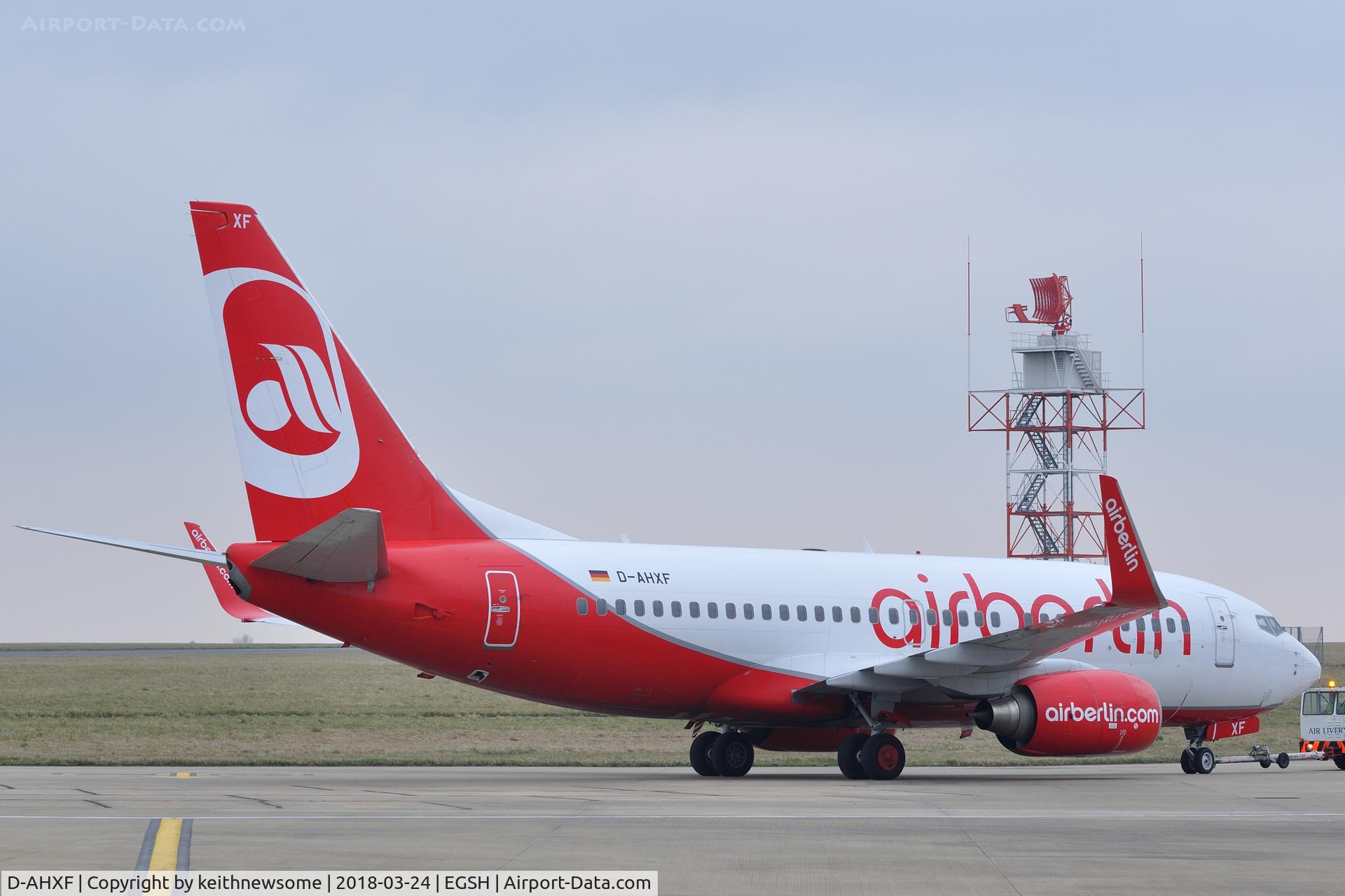 D-AHXF, 2007 Boeing 737-7K5 C/N 35136, From Hannover for paintwork.