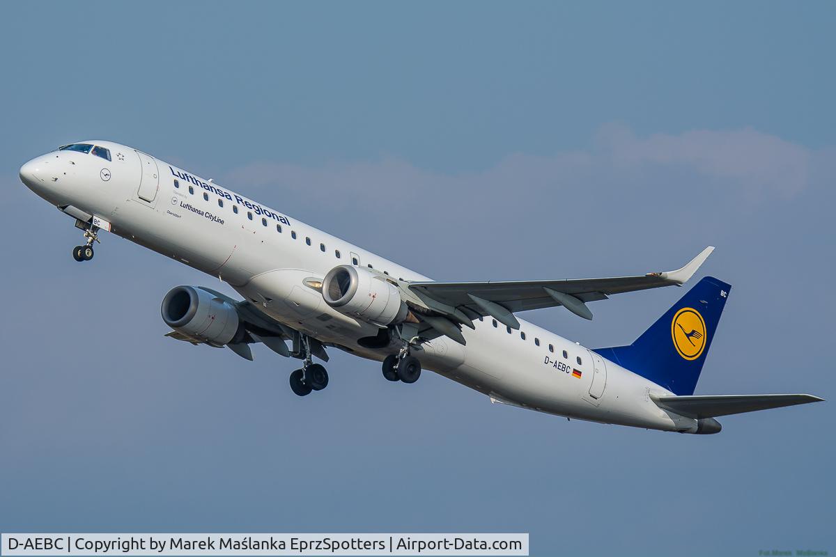 D-AEBC, 2009 Embraer 195LR (ERJ-190-200LR) C/N 19000320, D-AEBC Lufthansa CityLine Embraer ERJ-195LR (ERJ-190-200 LR)