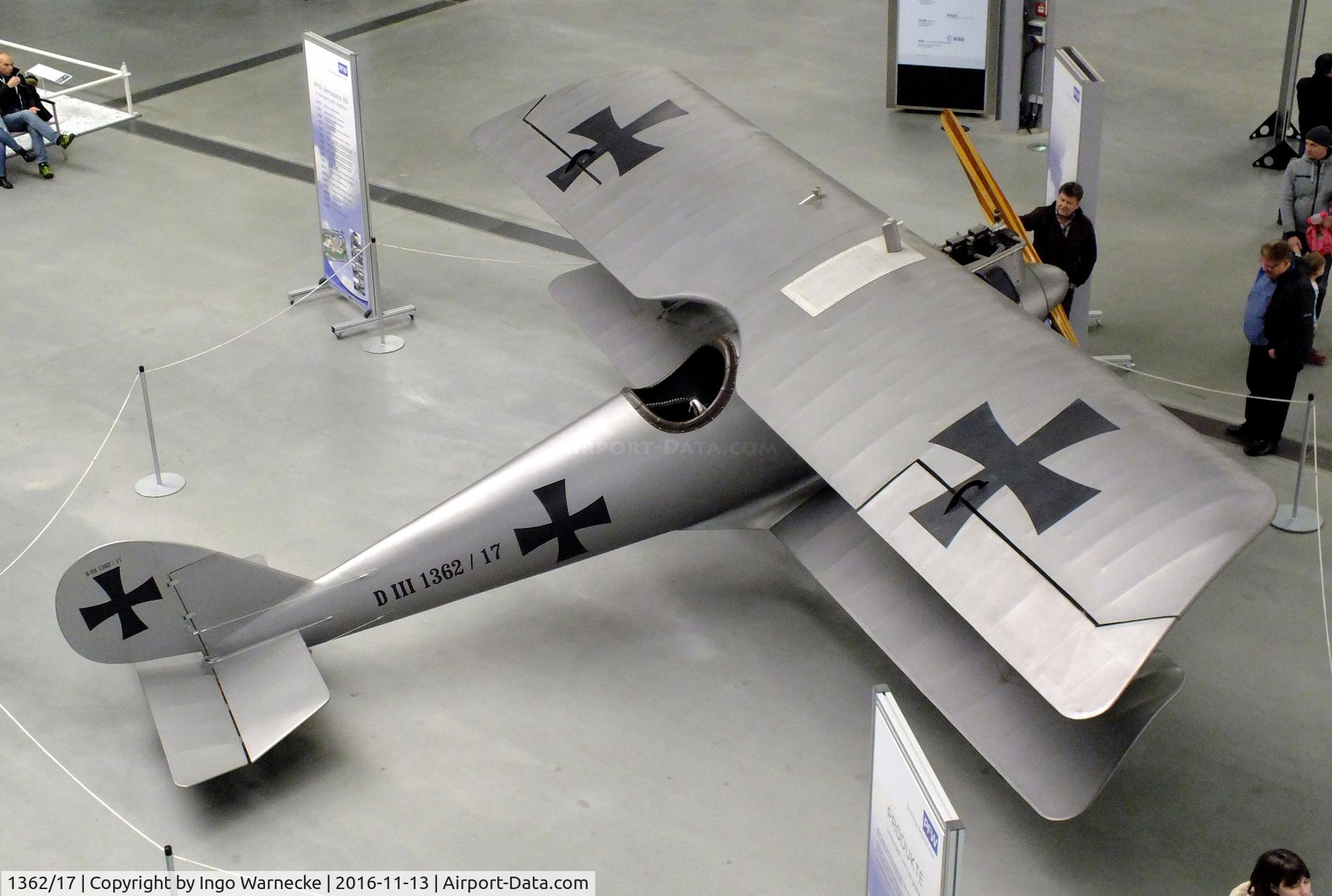 1362/17, Pfalz DIII replica C/N Not found 1362/17, Pfalz D III replica at the Technik-Museum, Speyer