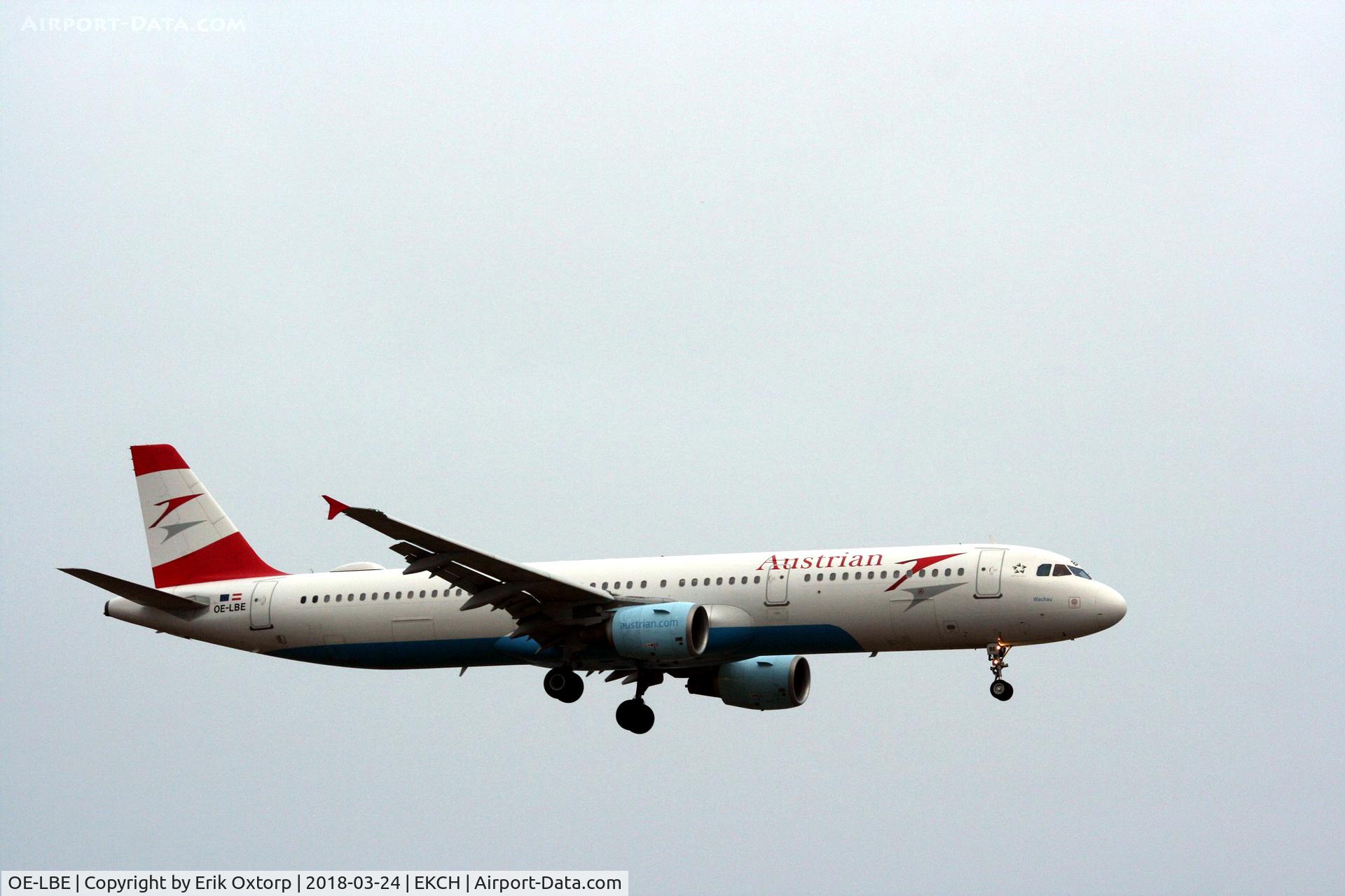 OE-LBE, 1998 Airbus A321-211 C/N 935, OE-LBE landing rw 22L