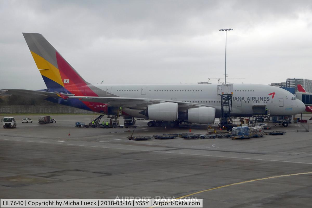 HL7640, 2016 Airbus A380-841 C/N 230, At Mascot
