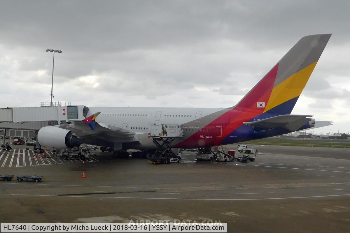 HL7640, 2016 Airbus A380-841 C/N 230, At Mascot