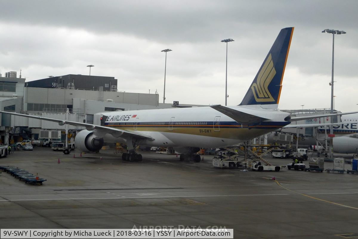 9V-SWY, 2014 Boeing 777-312/ER C/N 42238, At Mascot
