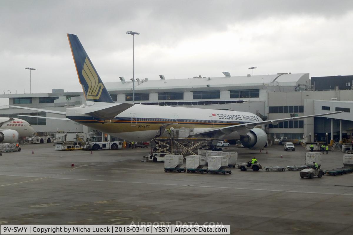 9V-SWY, 2014 Boeing 777-312/ER C/N 42238, At Mascot