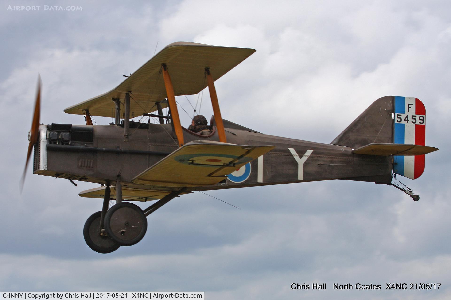 G-INNY, 1983 Royal Aircraft Factory SE-5A Replica C/N PFA 020-10439, North Coates Summer fly in