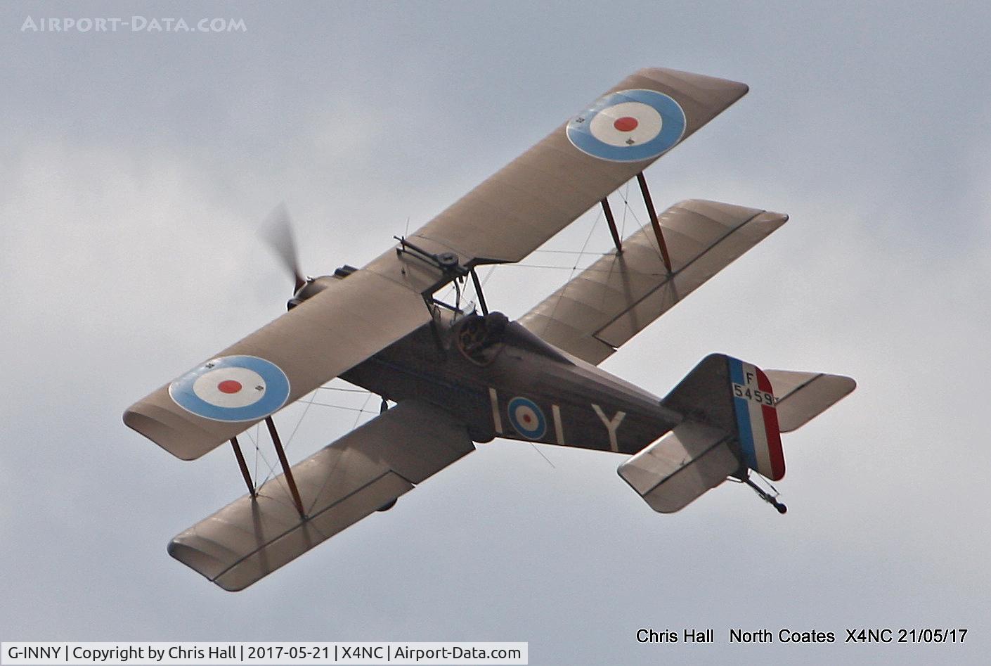 G-INNY, 1983 Royal Aircraft Factory SE-5A Replica C/N PFA 020-10439, North Coates Summer fly in