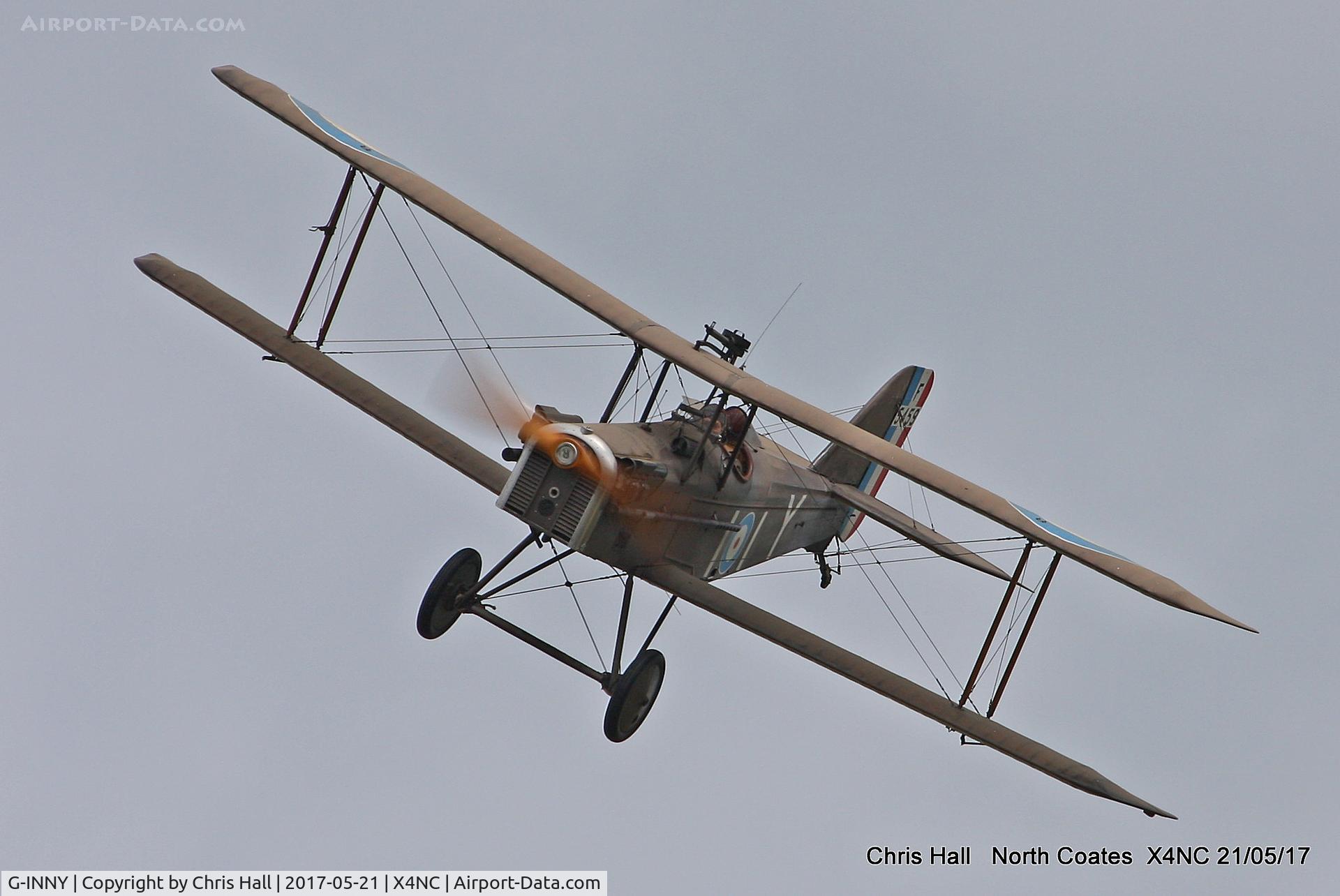 G-INNY, 1983 Royal Aircraft Factory SE-5A Replica C/N PFA 020-10439, North Coates Summer fly in