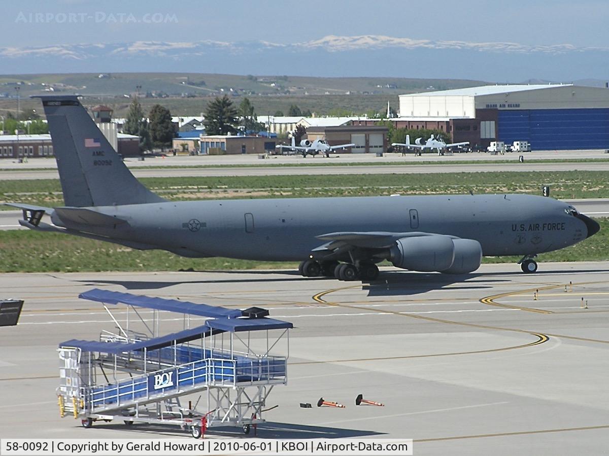 58-0092, 1958 Boeing KC-135R Stratotanker C/N 17837, On Alpha back to RWY 10L.