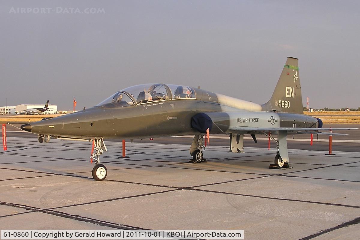 61-0860, 1961 Northrop AT-38B Talon C/N N.5226, Parked on the south GA ramp. 80th FTW, Sheppard AFB, TX.