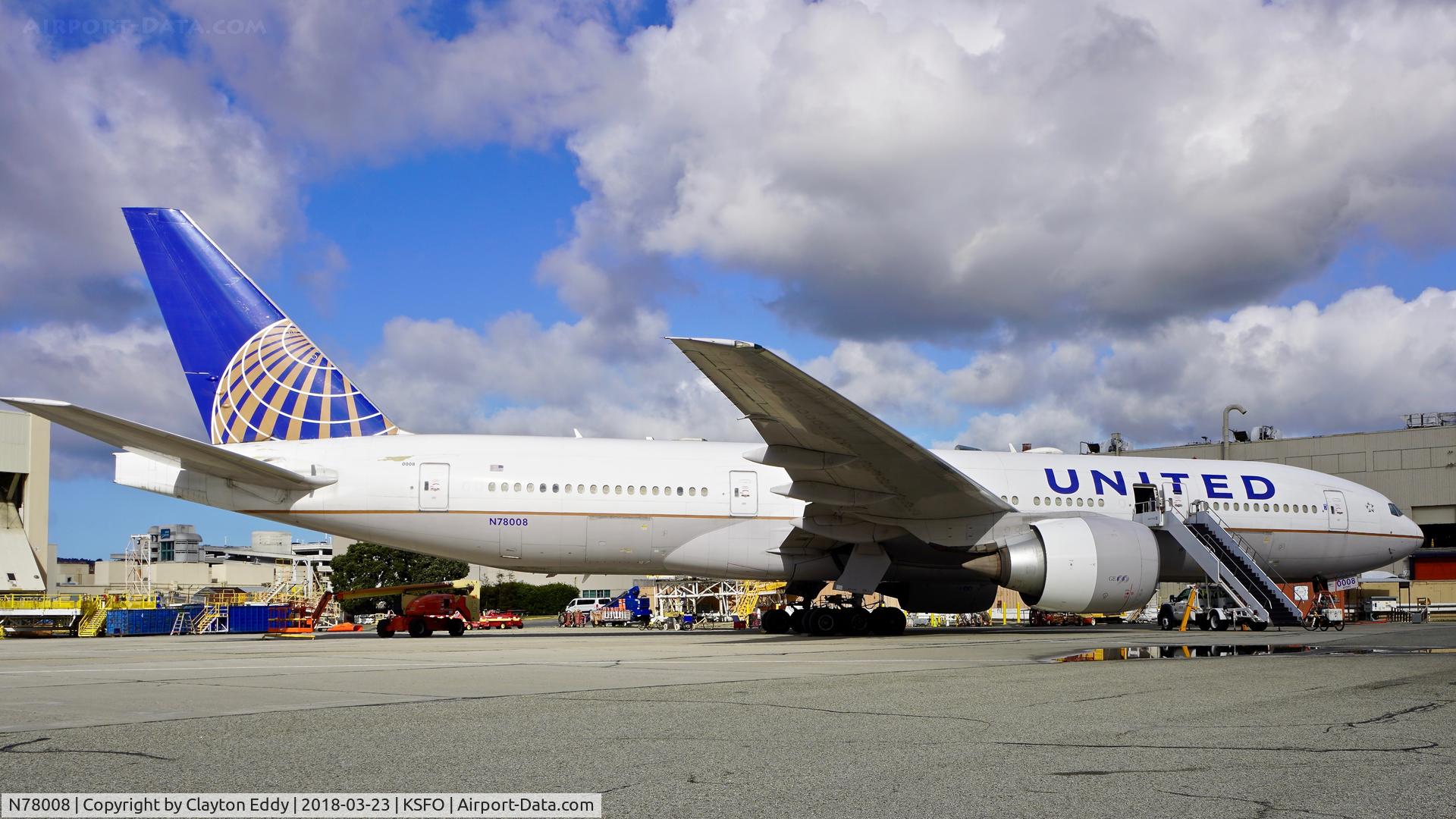 N78008, 1999 Boeing 777-224/ER C/N 29478, SFO 2018.