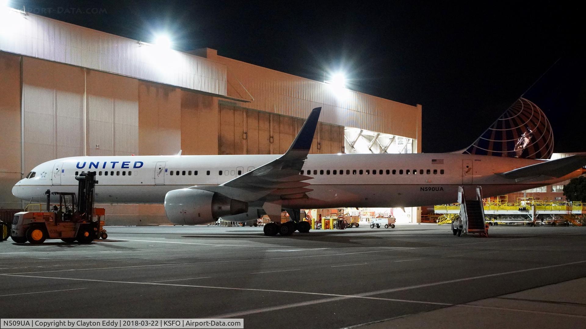 N509UA, 1990 Boeing 757-222 C/N 24763, SFO 2018.