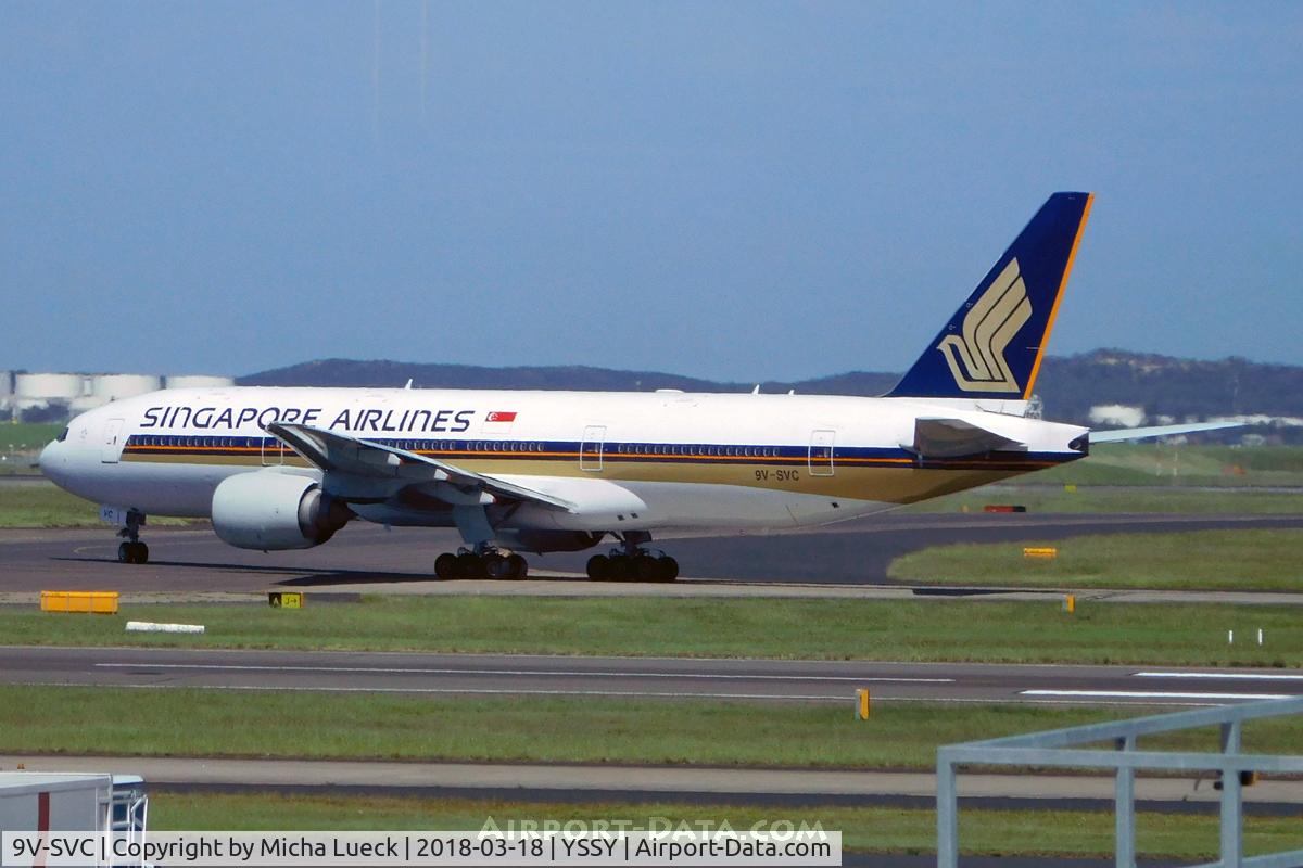9V-SVC, 2001 Boeing 777-212/ER C/N 28526, At Mascot