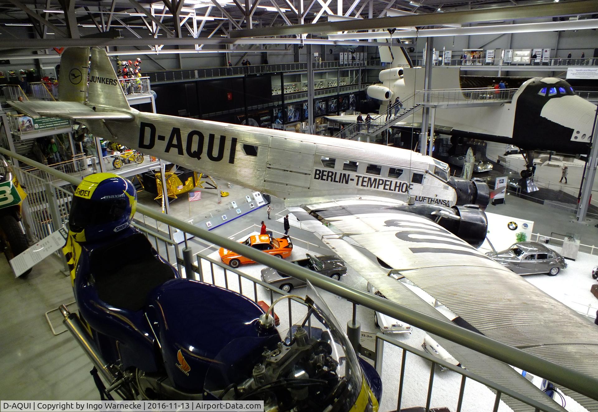 D-AQUI, Junkers (CASA) 352L (Ju-52) C/N 100, Junkers Ju 52/3m (CASA 352L) at the Technik-Museum, Speyer