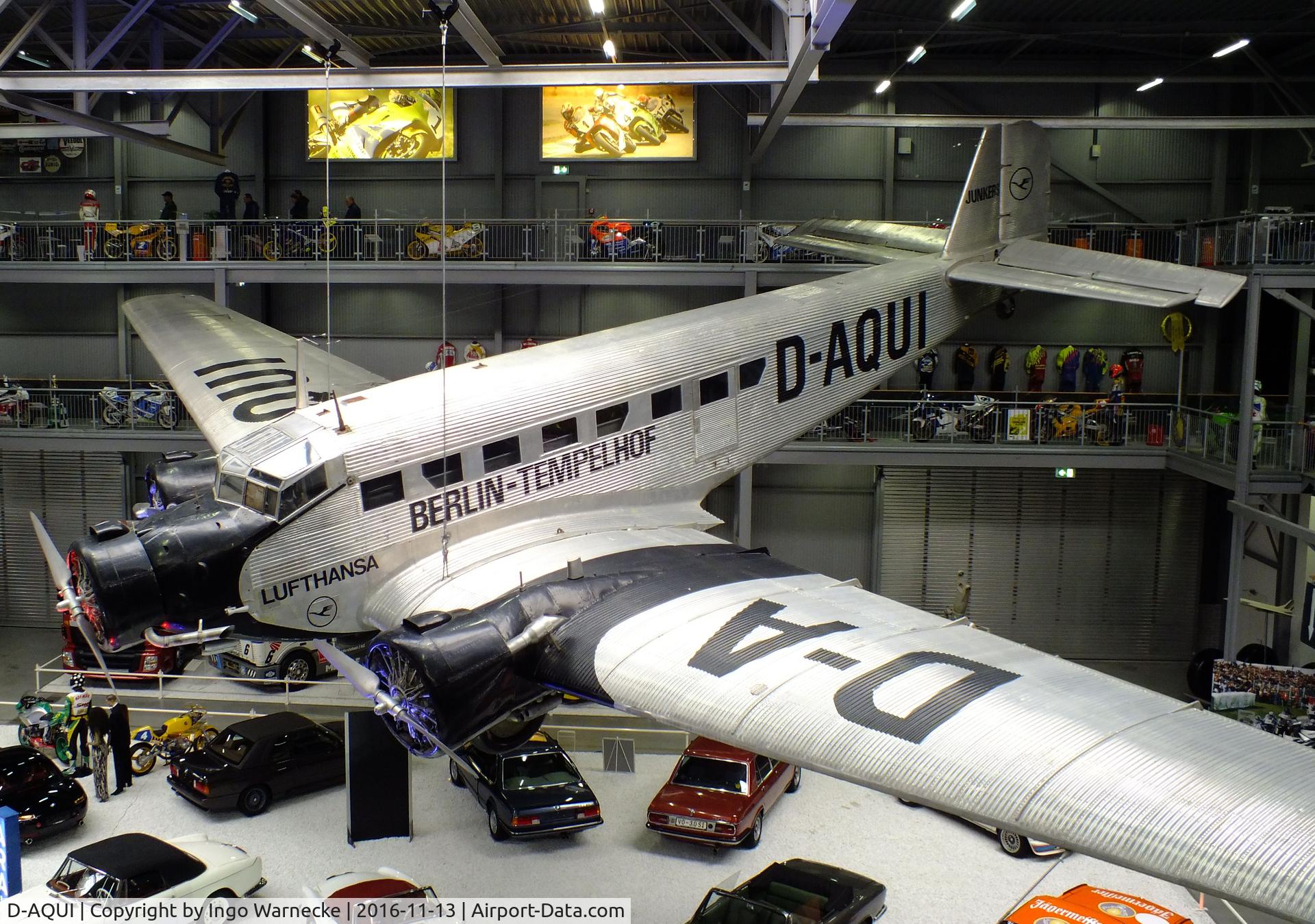 D-AQUI, Junkers (CASA) 352L (Ju-52) C/N 100, Junkers Ju 52/3m (CASA 352L) at the Technik-Museum, Speyer