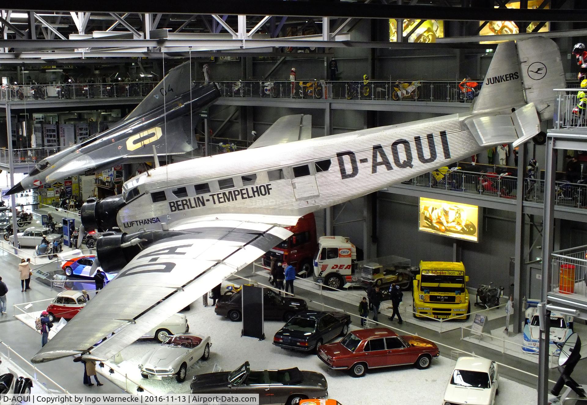 D-AQUI, Junkers (CASA) 352L (Ju-52) C/N 100, Junkers Ju 52/3m (CASA 352L) at the Technik-Museum, Speyer