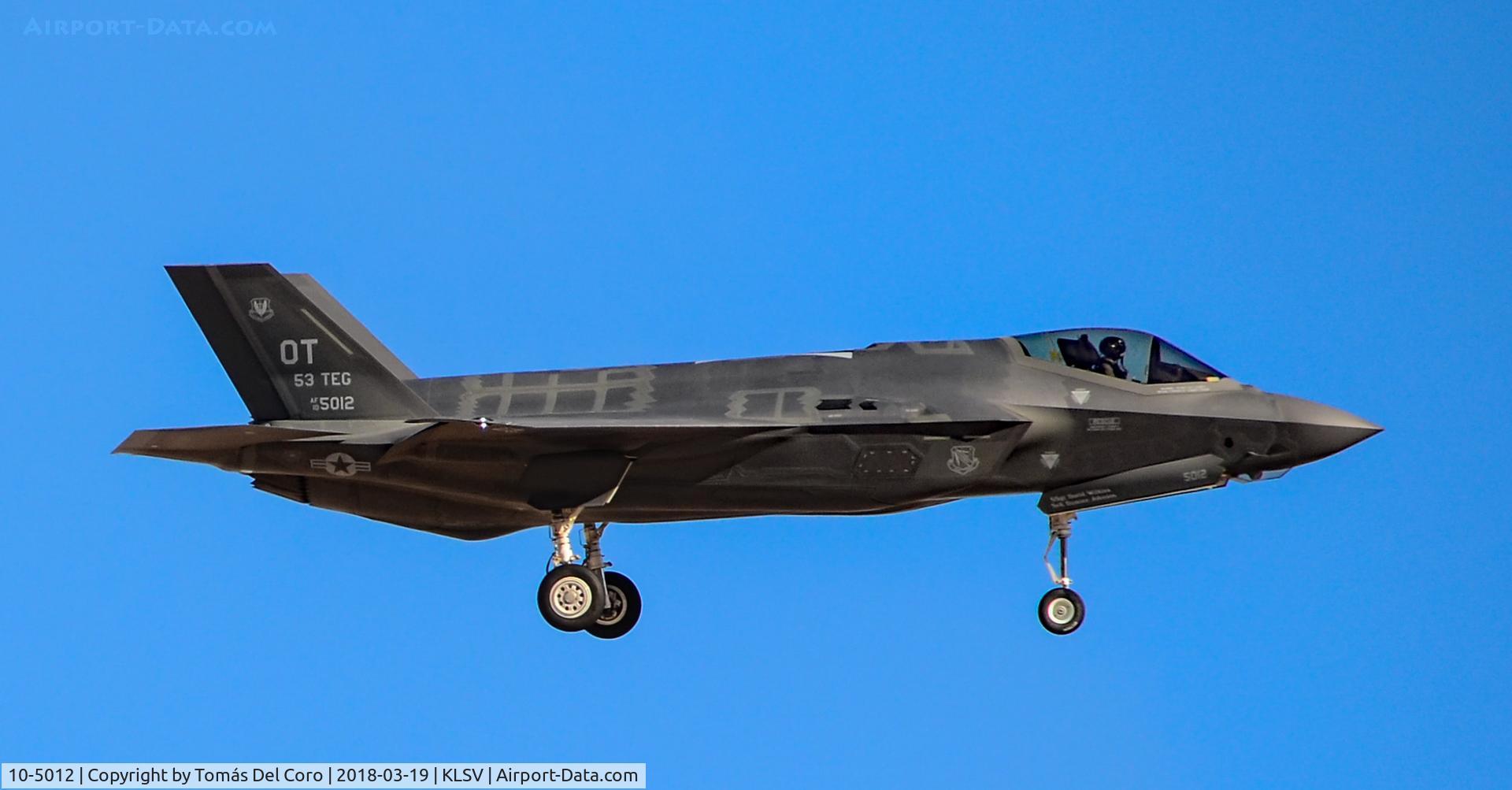 10-5012, Lockheed Martin F-35A Lightning II C/N AF-24, 10-5012  Lockheed Martin F-35A Lightning II C/N AF-24 
53d Test and Evaluation Group 

Las Vegas - Nellis AFB (LSV / KLSV)
USA - Nevada, March 19, 2018
Photo: TDelCoro