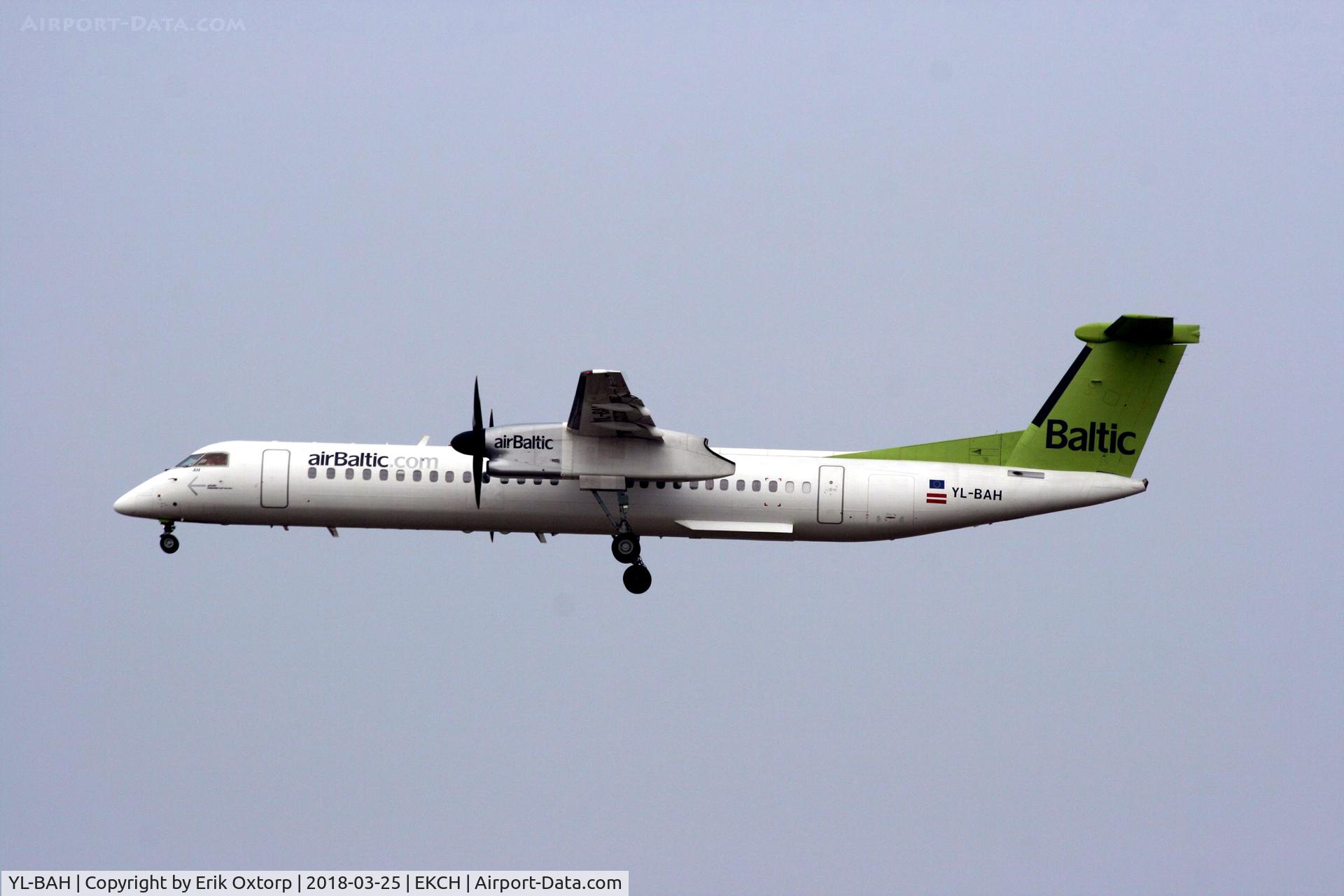 YL-BAH, 2010 De Havilland Canada DHC-8-402Q Dash 8 C/N 4296, YL-BAH landing rw 22L
