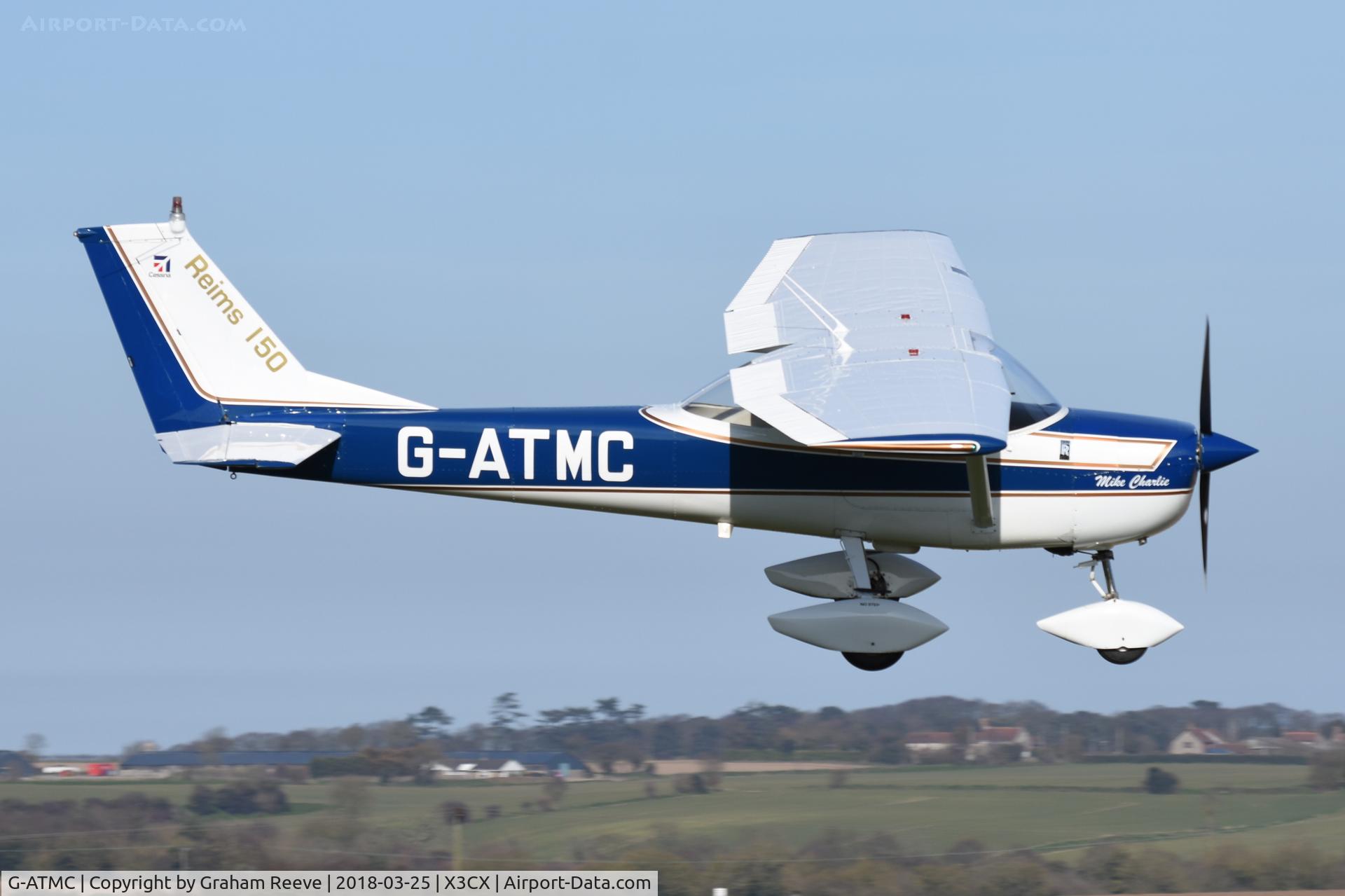 G-ATMC, 1966 Reims Cessna F150F C/N 0020, On approach to Northrepps.