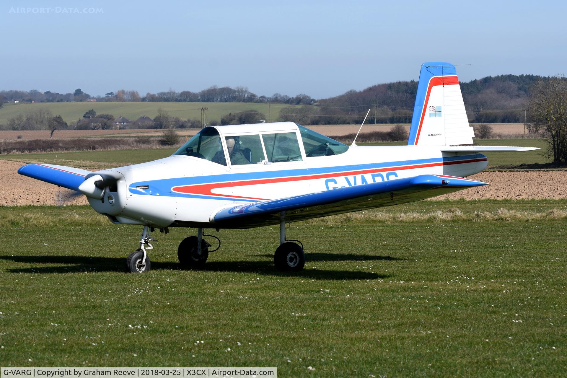 G-VARG, 1980 Varga 2150A Kachina C/N VAC-157-80, About to depart from Northrepps.